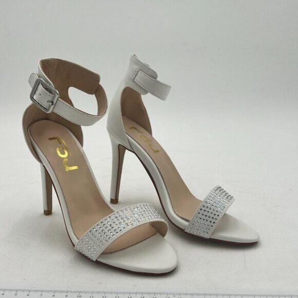 FSJ Women Versatile Ankle Strap Buckle Sandals Open Toe High Heel Pumps for Summ - Picture 4 of 8